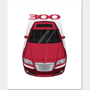Chrysler 300C 2011-2014 - Deep Cherry Red Posters and Art